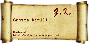 Grotte Kirill névjegykártya
